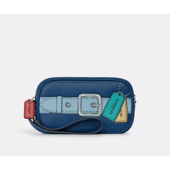 COACH JAMIE Leather Convertible Wristlet w/ Trompe L'oeil Print CH363 NWT $218 - Picture 10 of 14